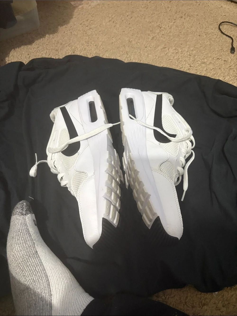 Nike White Mesh Athletic Sneakers